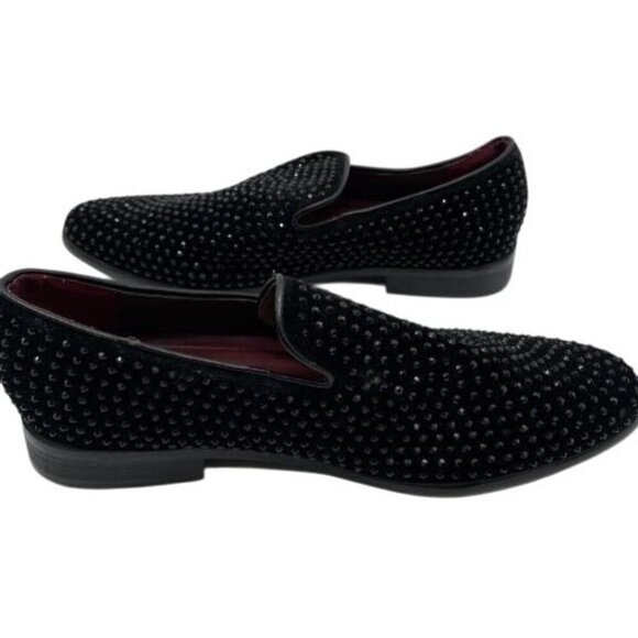 Alberto Fellini Black Studded Smoking Loafer Driving Slipper Formal Tuxedo sz 9 main image 6